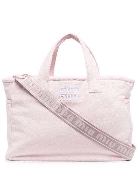 miu miu terry cloth bag